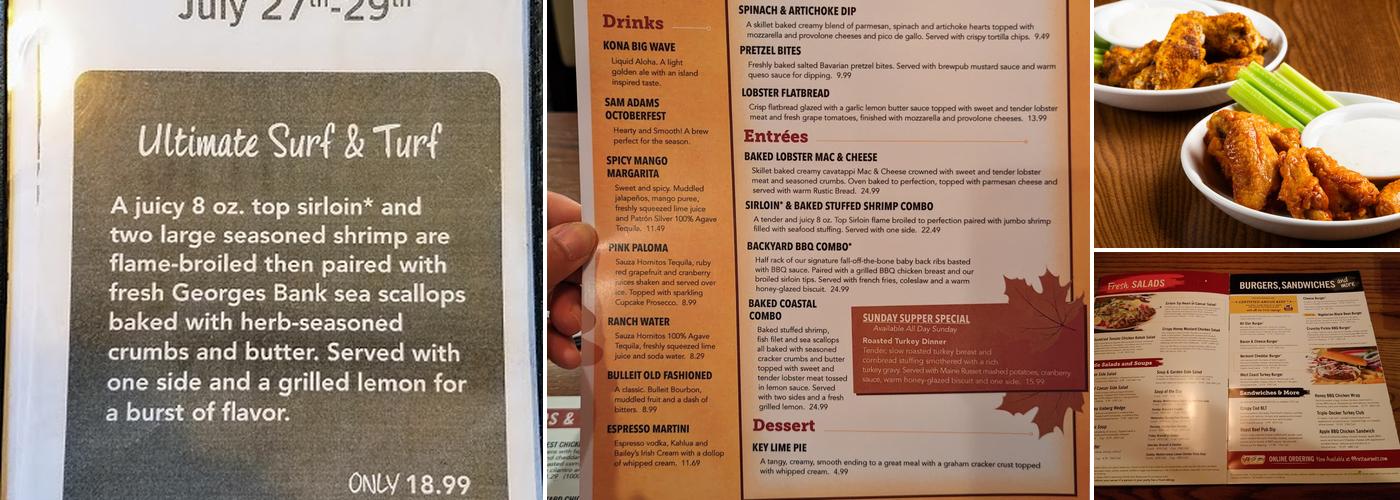99 Restaurants Menu