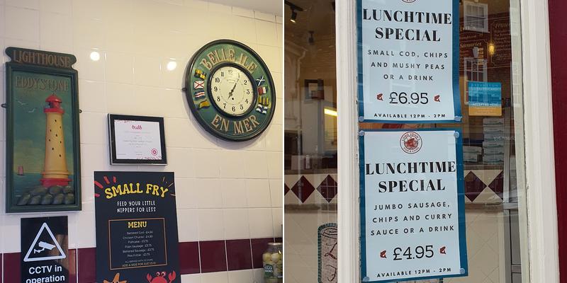 Long Johns Fish and Chips Menu