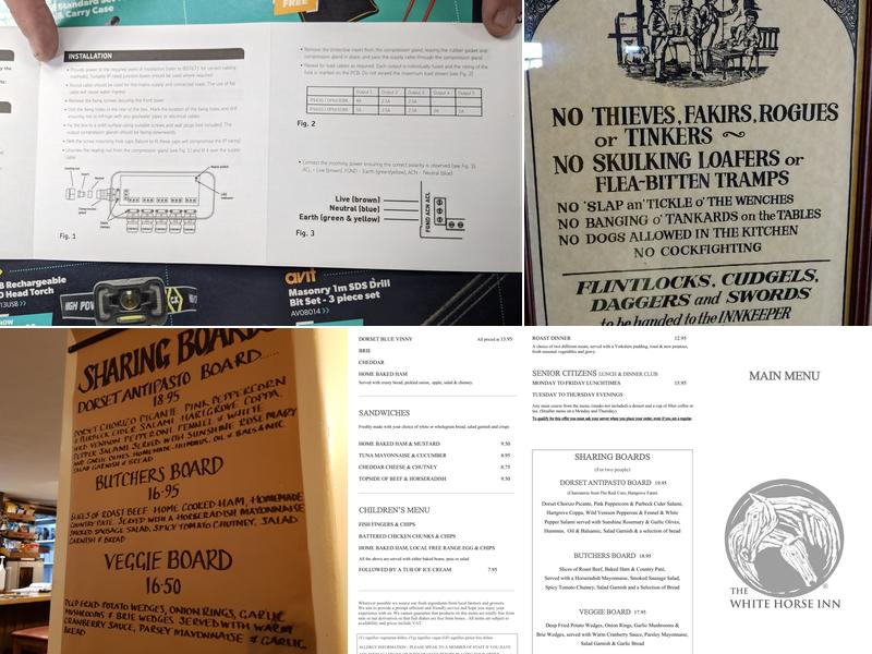 The White Horse Inn Menu