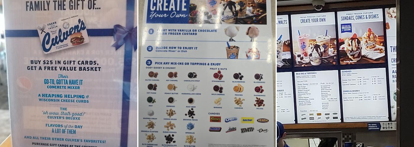 Culver’s Menu