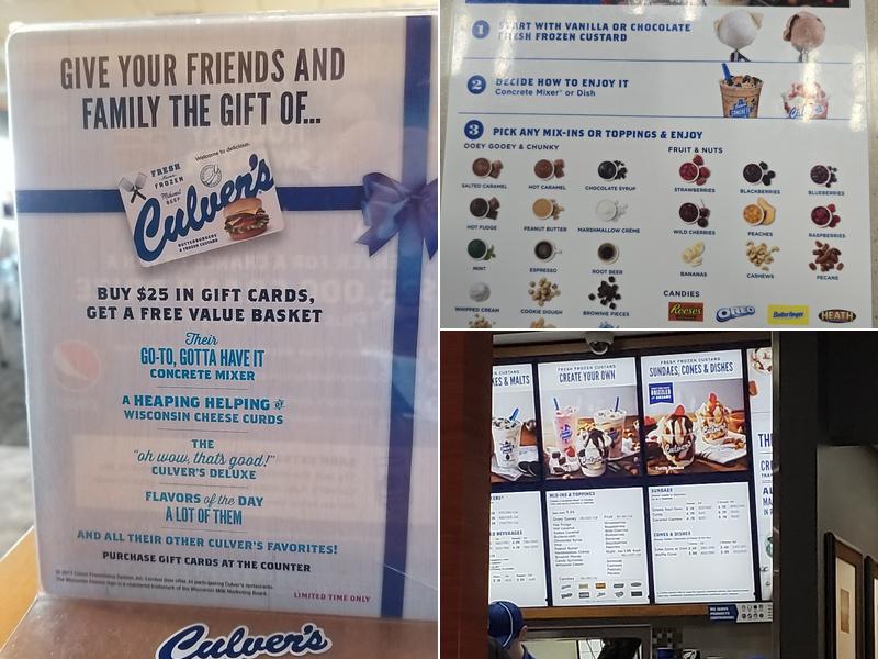 Culver’s Menu