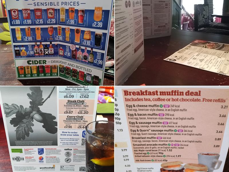 The Royal Oak - JD Wetherspoon Menu