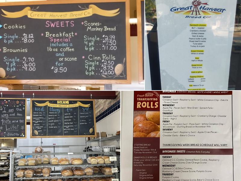 Great Harvest Bread Co. Menu