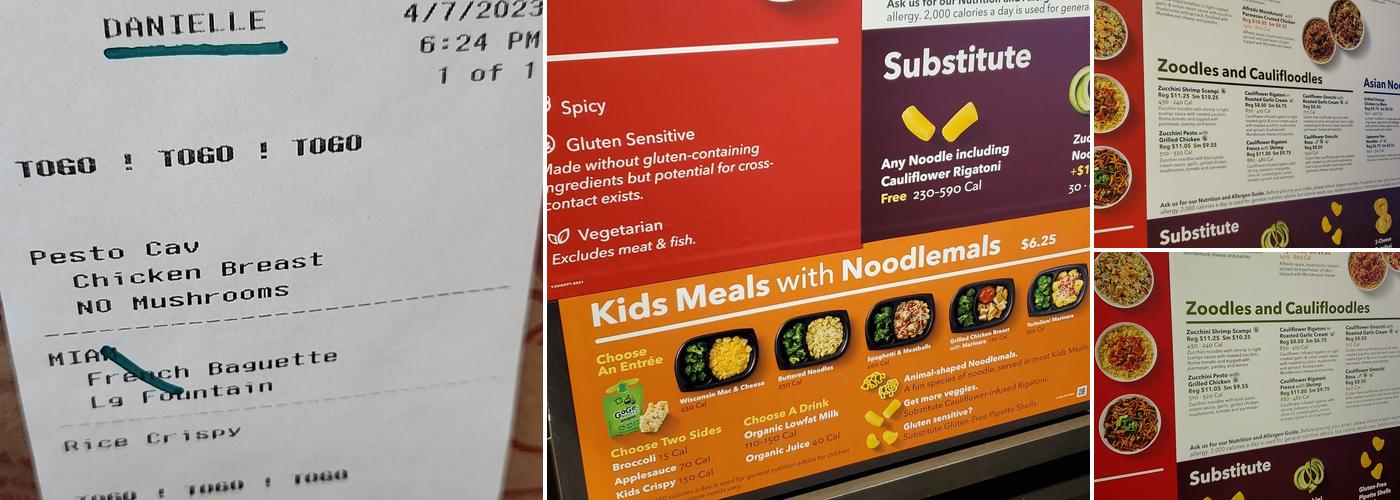 Noodles and Company Menu