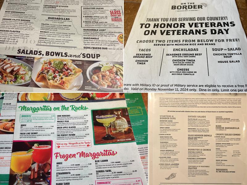 On The Border Mexican Grill & Cantina Menu