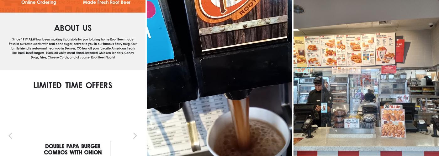 A&W Restaurant Menu