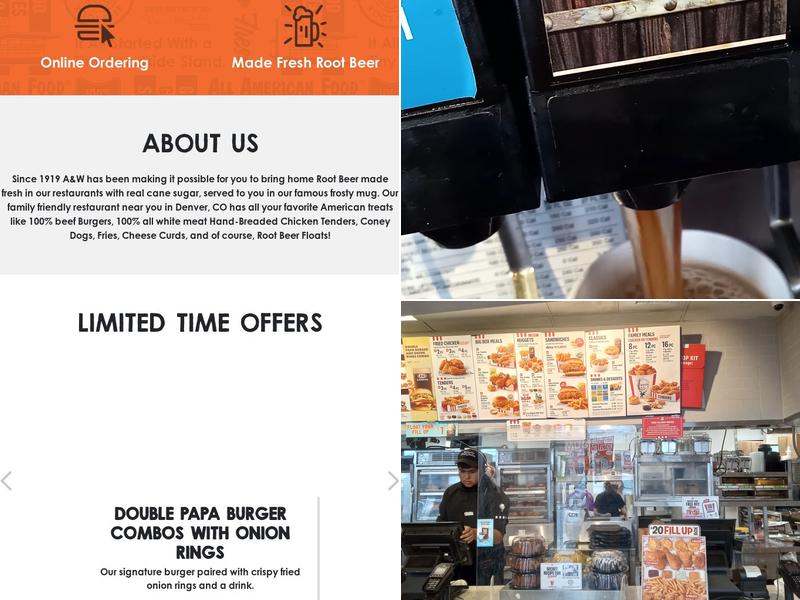 A&W Restaurant Menu