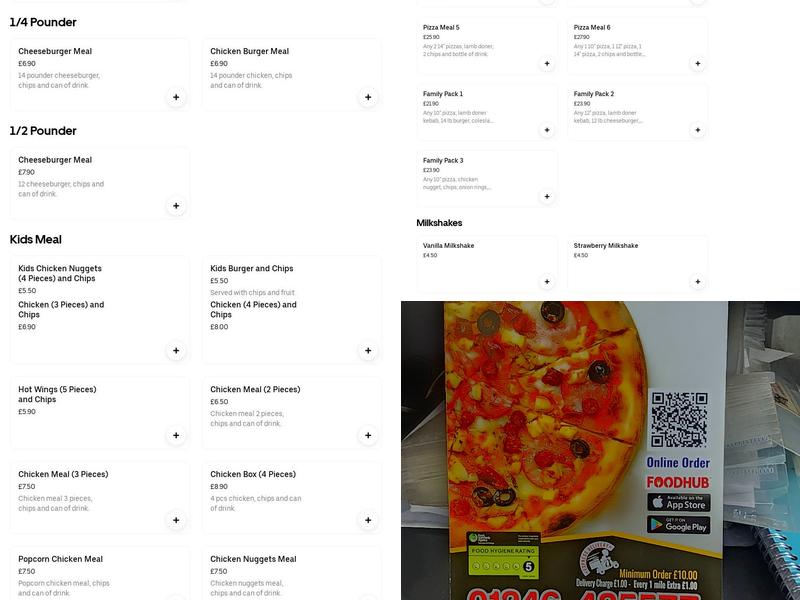 Eckington Charcoal Menu
