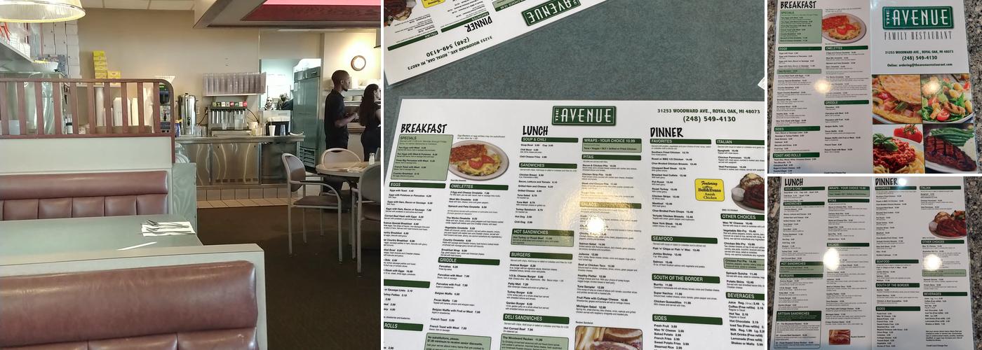 Avenue Menu