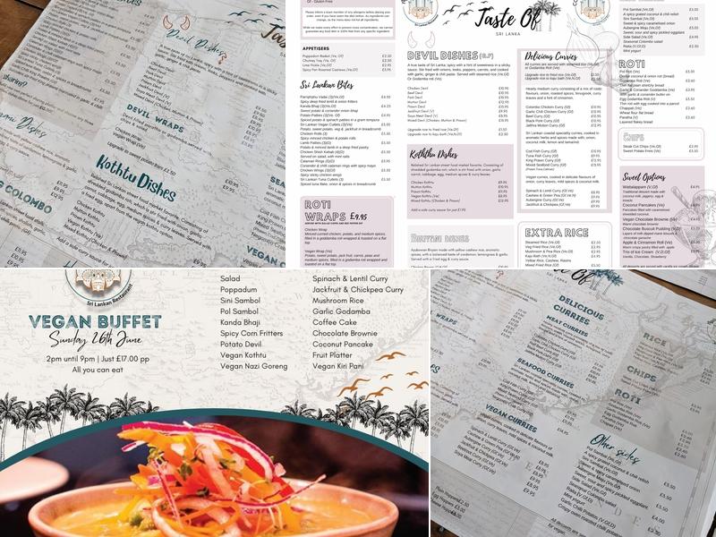 Ayubowan Restaurant Menu