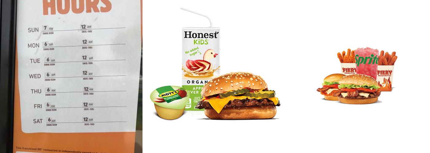 Burger King Menu