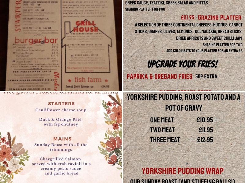The Wheatsheaf Menu