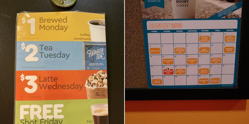 BIGGBY COFFEE Menu