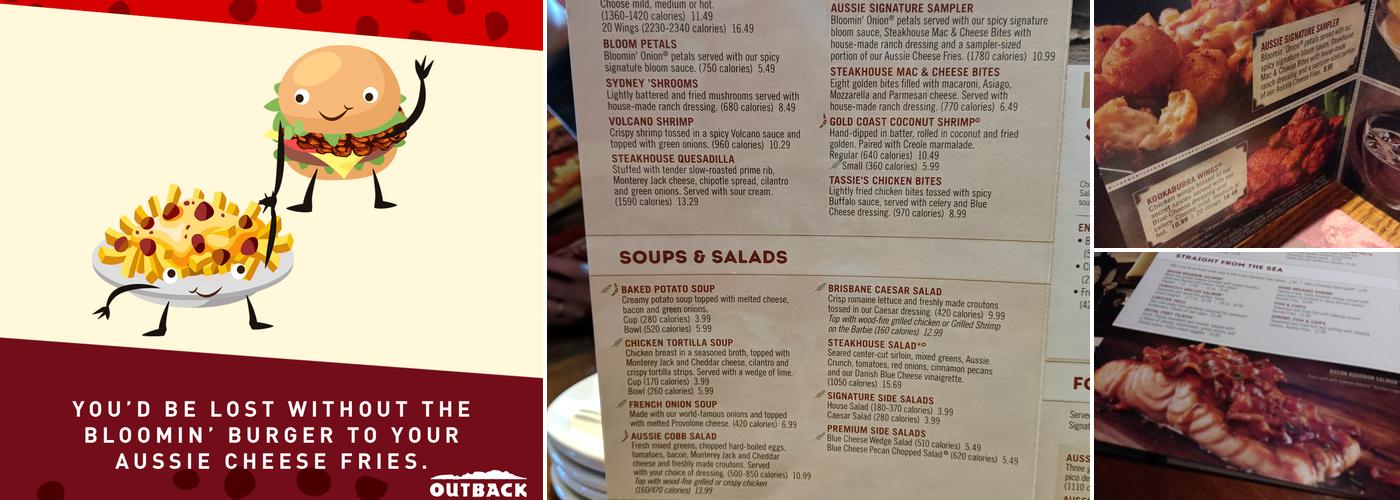 Outback Steakhouse Menu