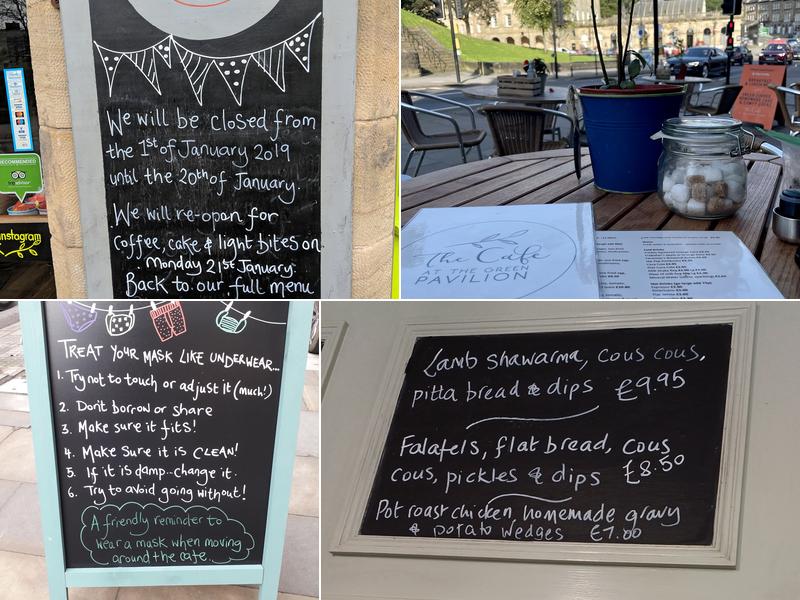 The Cafe At Green Pavilion Menu