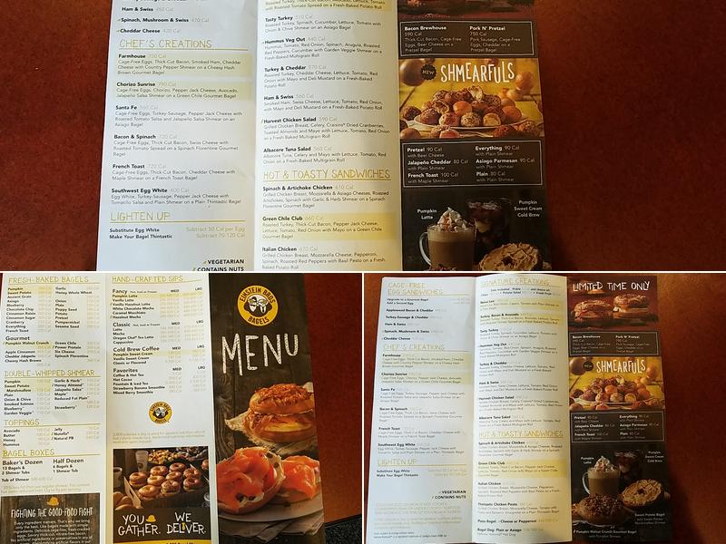 Einstein Bros. Bagels Menu