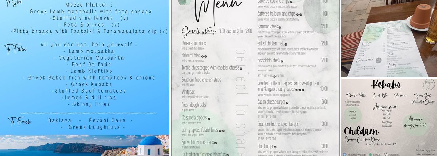 The Greyhound Inn Menu