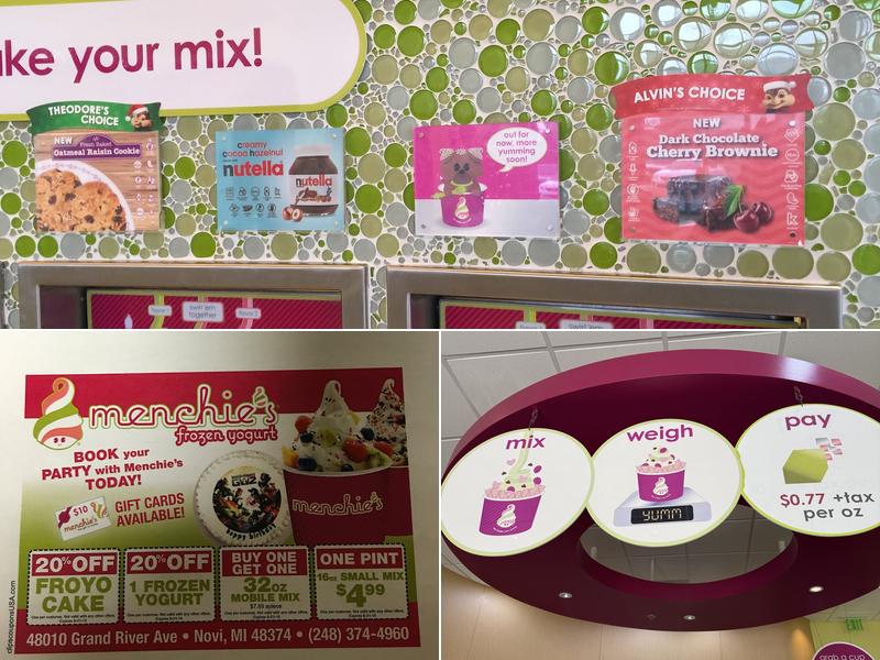 Menchie's Frozen Yogurt Menu