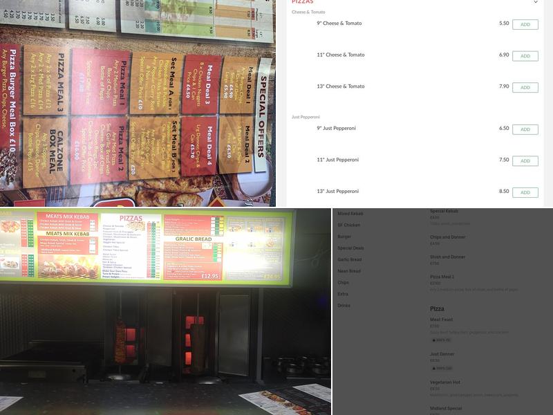 Midland Kebabs Menu