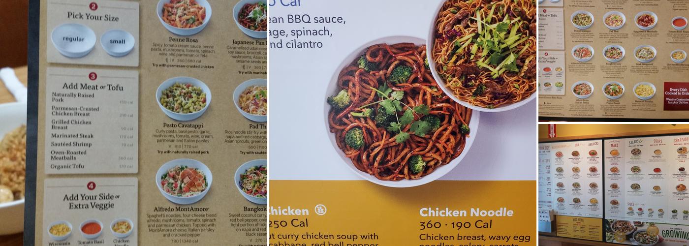 Noodles and Company Menu