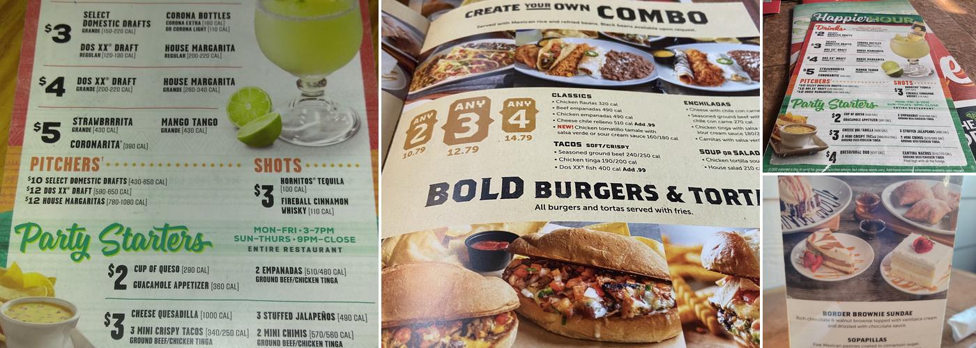 On The Border Mexican Grill & Cantina Menu