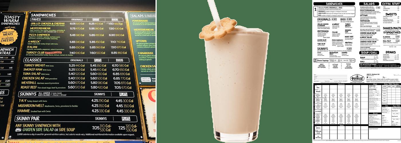 Potbelly Menu