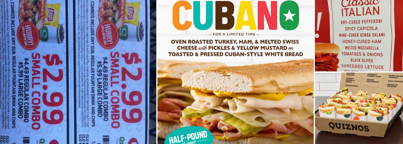 Quiznos Menu