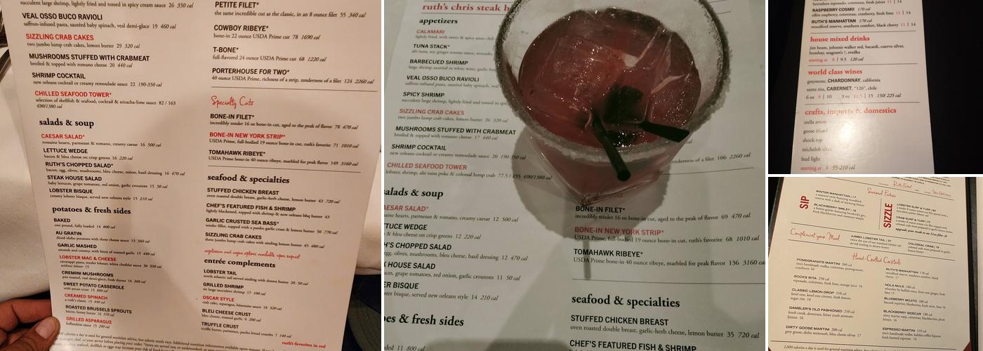 Ruth's Chris Steak House Menu