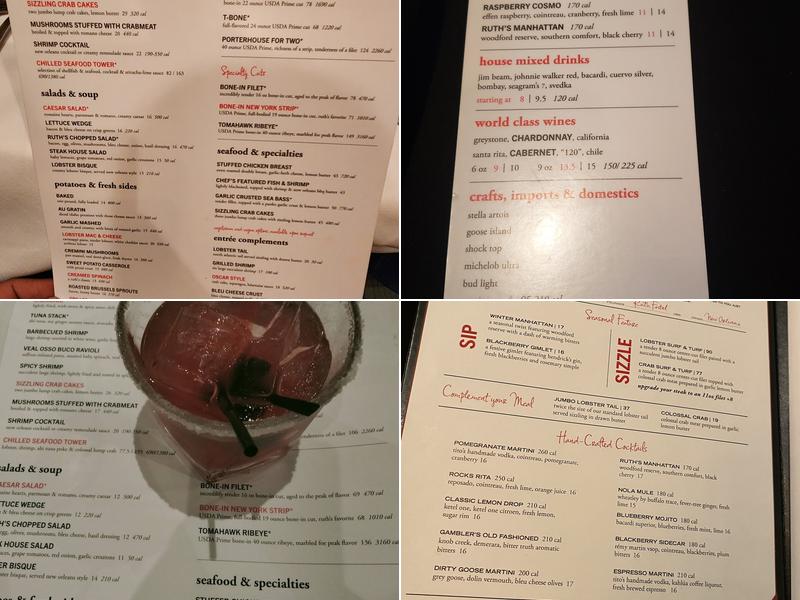 Ruth's Chris Steak House Menu