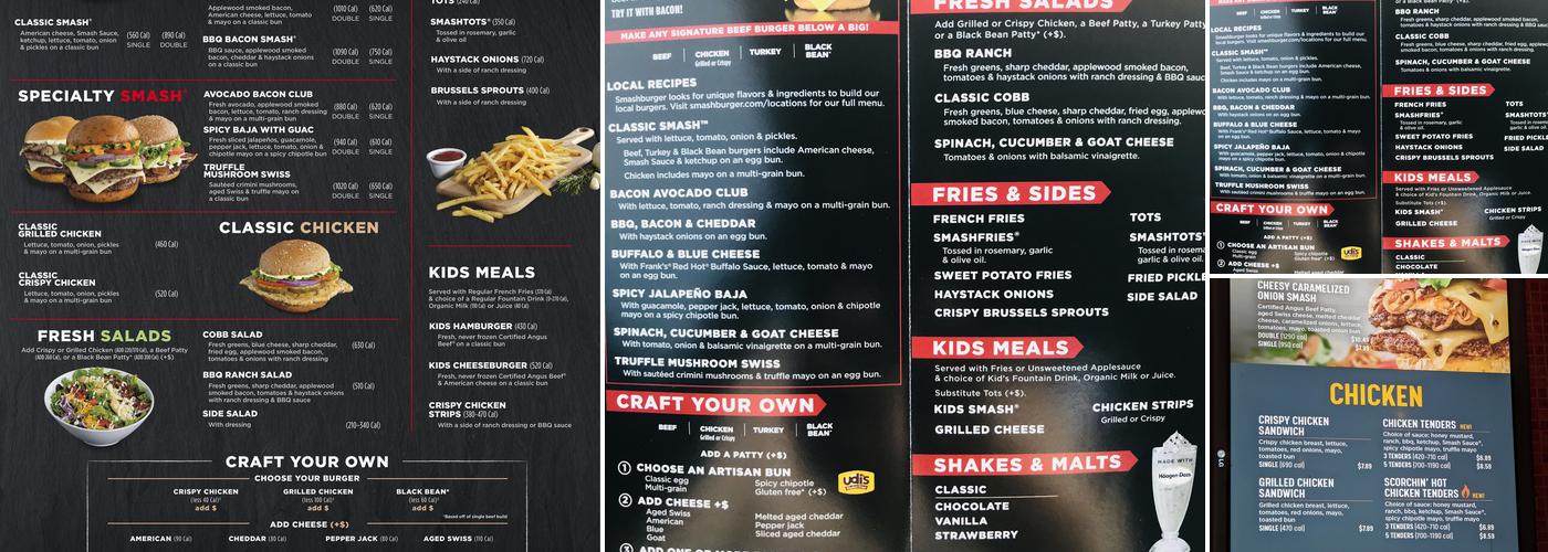 Smashburger Menu