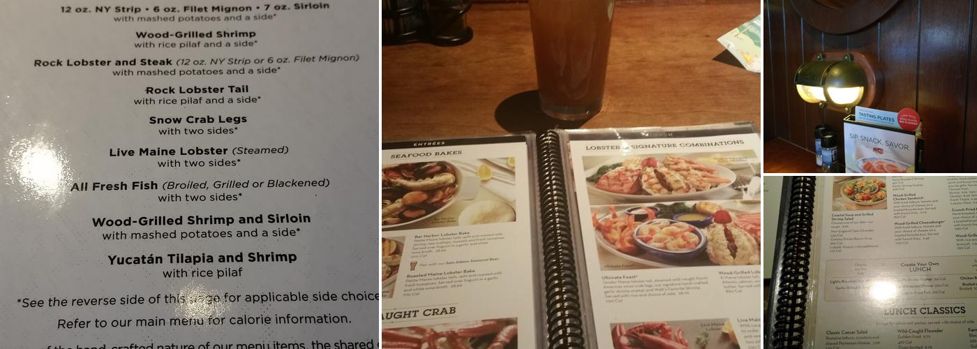 Red Lobster Menu