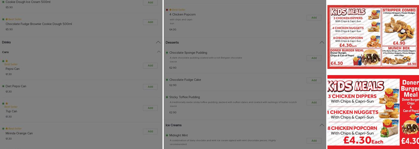 Papas Pizza & Kebab Menu