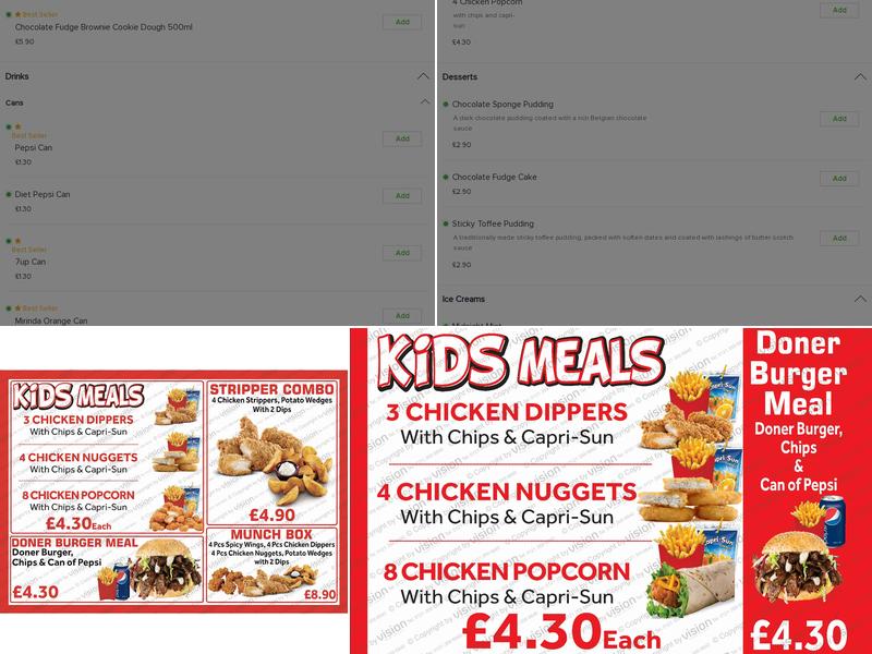 Papas Pizza & Kebab Menu