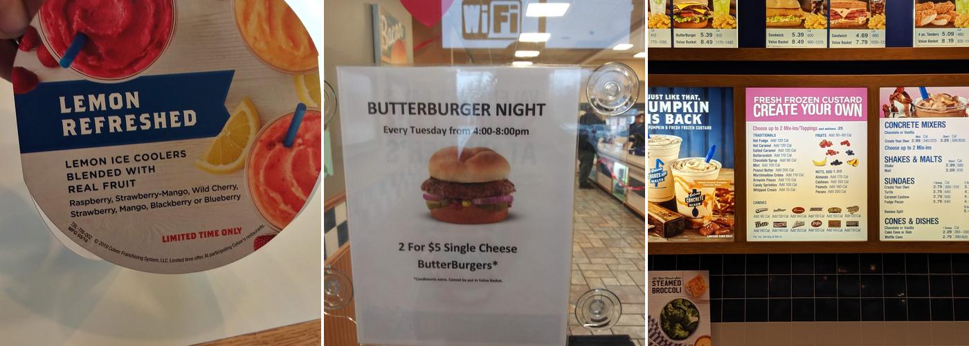 Culver’s Menu
