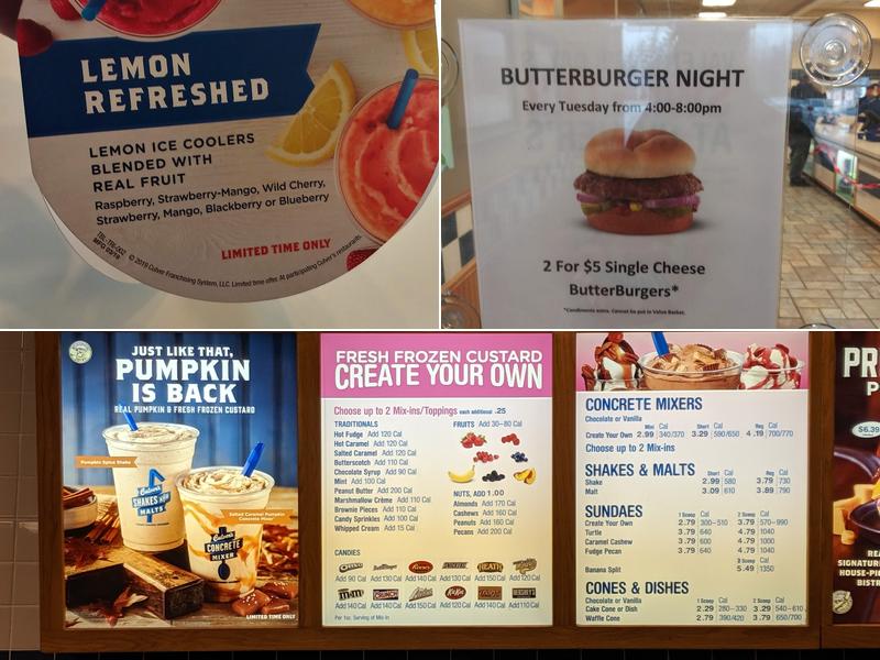 Culver’s Menu