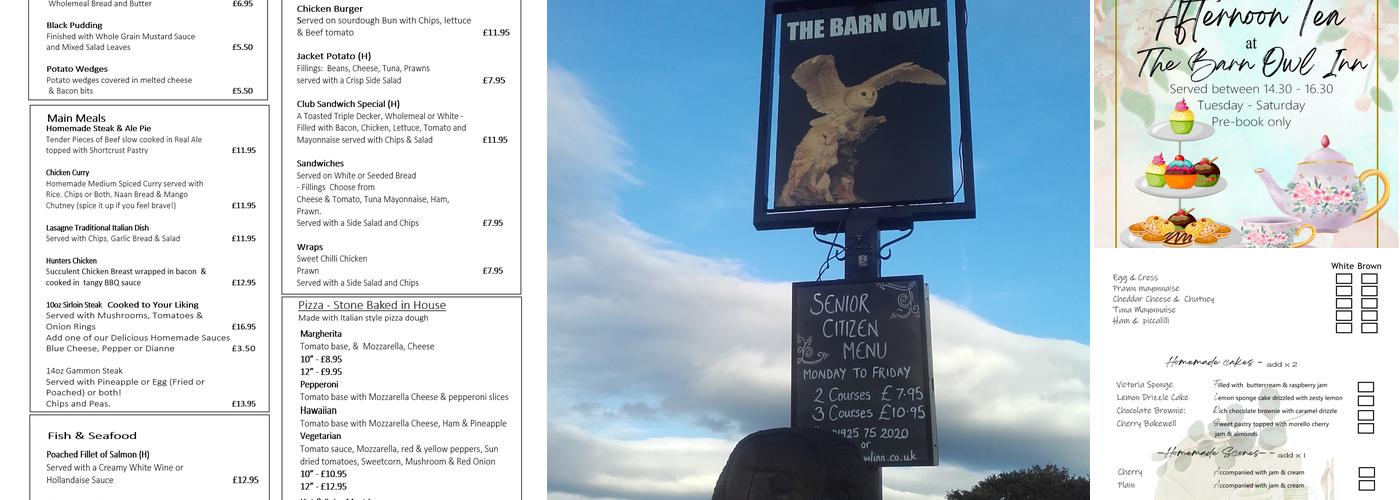 The Barn Owl Inn Menu