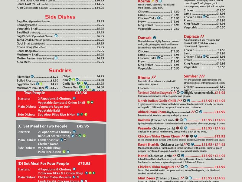 Shamoli Menu