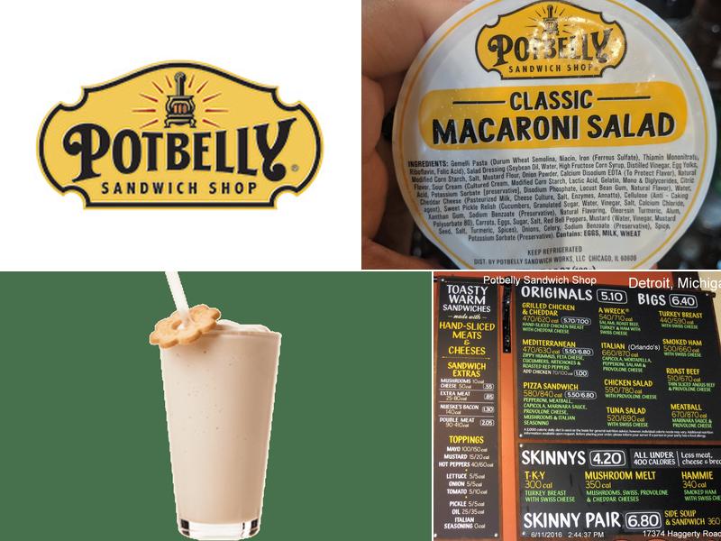 Potbelly Sandwich Shop Menu