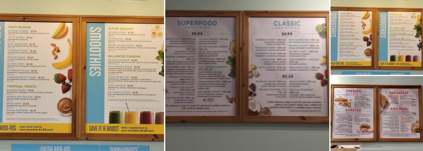 Tropical Smoothie Cafe Menu