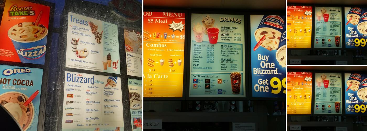 Dairy Queen Store Menu