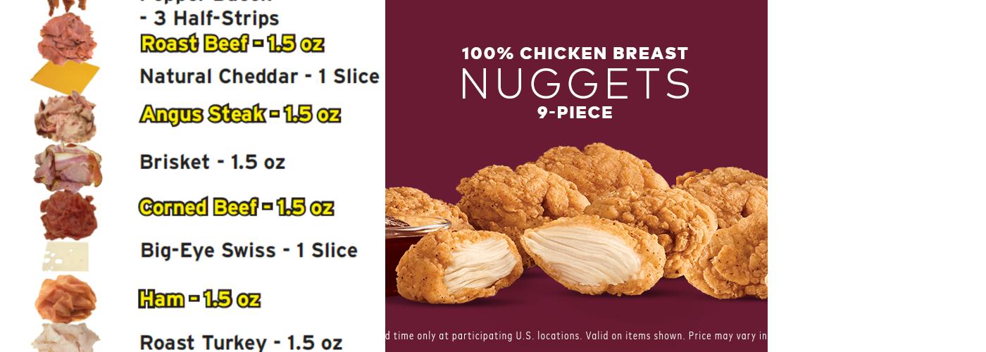 Arby's Menu