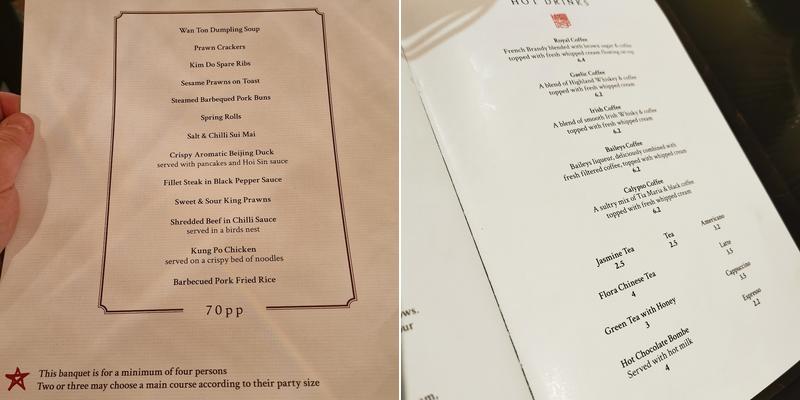 Chows Eating House Menu