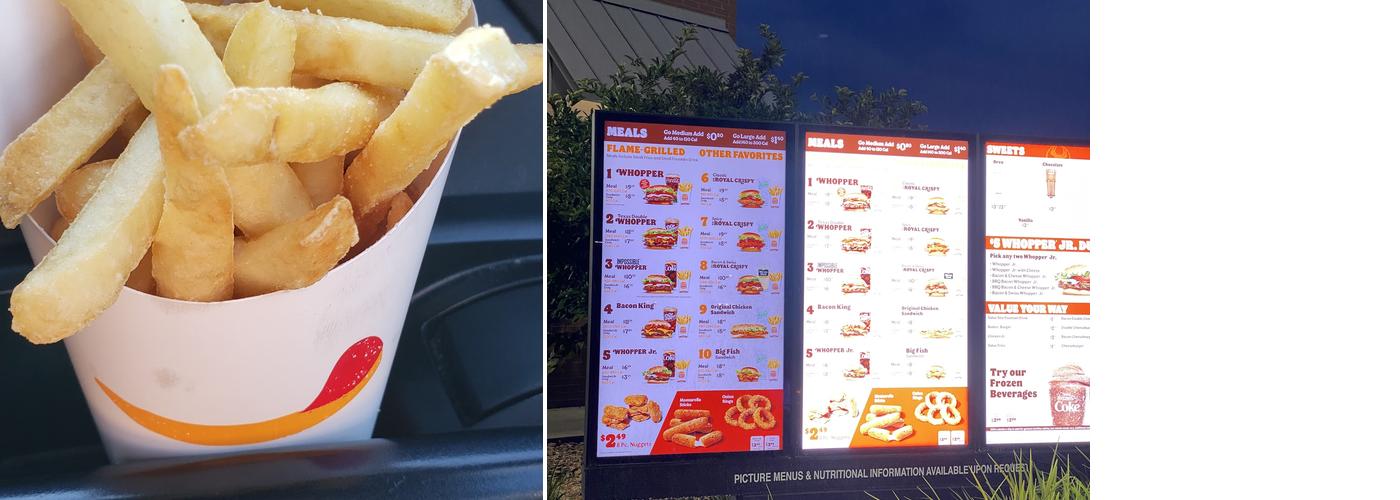 Burger King Menu