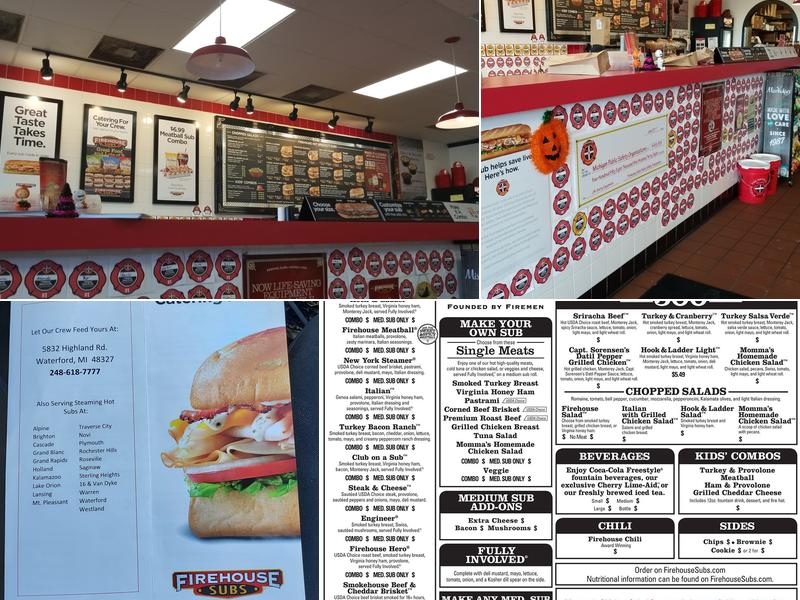 Firehouse Subs Highland Row Menu