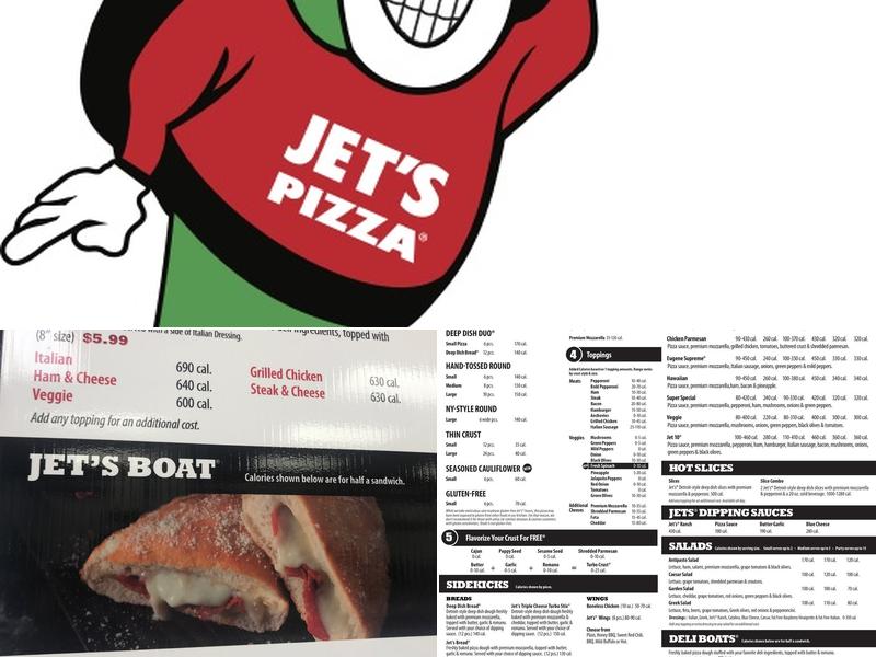 Jet's Pizza Menu