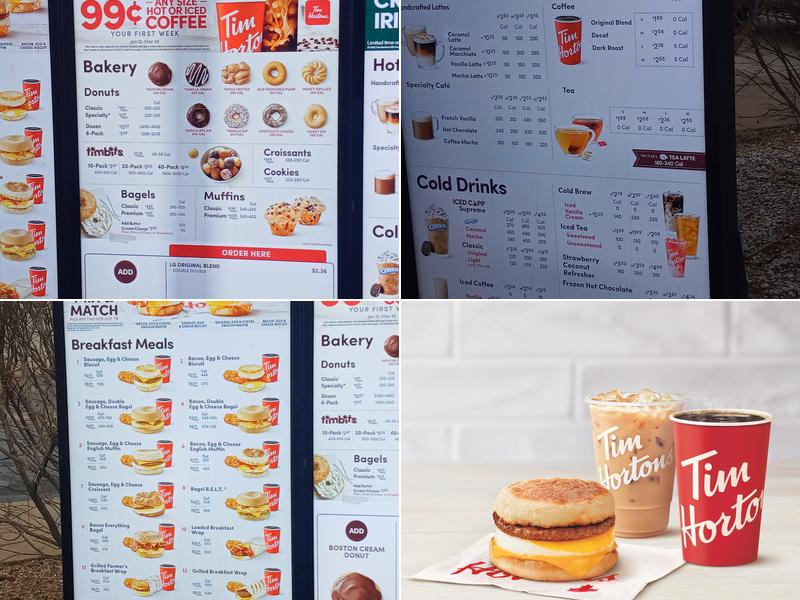 Tim Hortons Menu