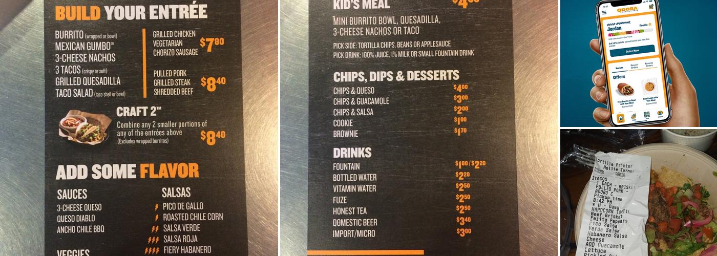 QDOBA Mexican Eats Menu