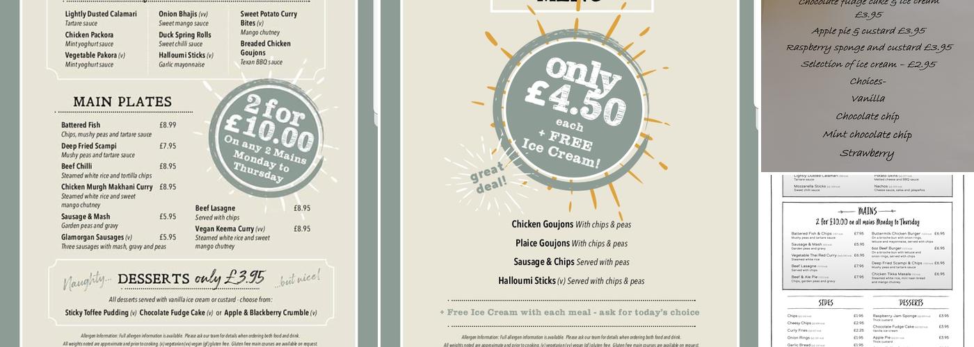 Cheshire Cheese Menu