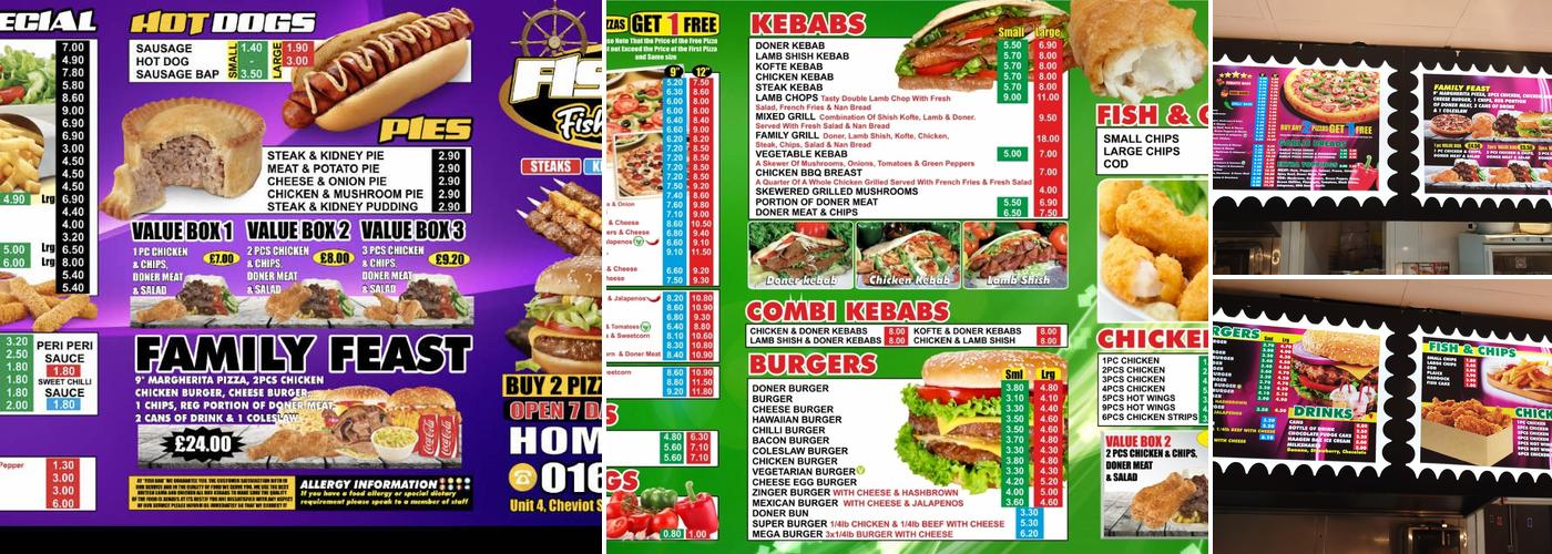 Kebab & Fish Bar Menu