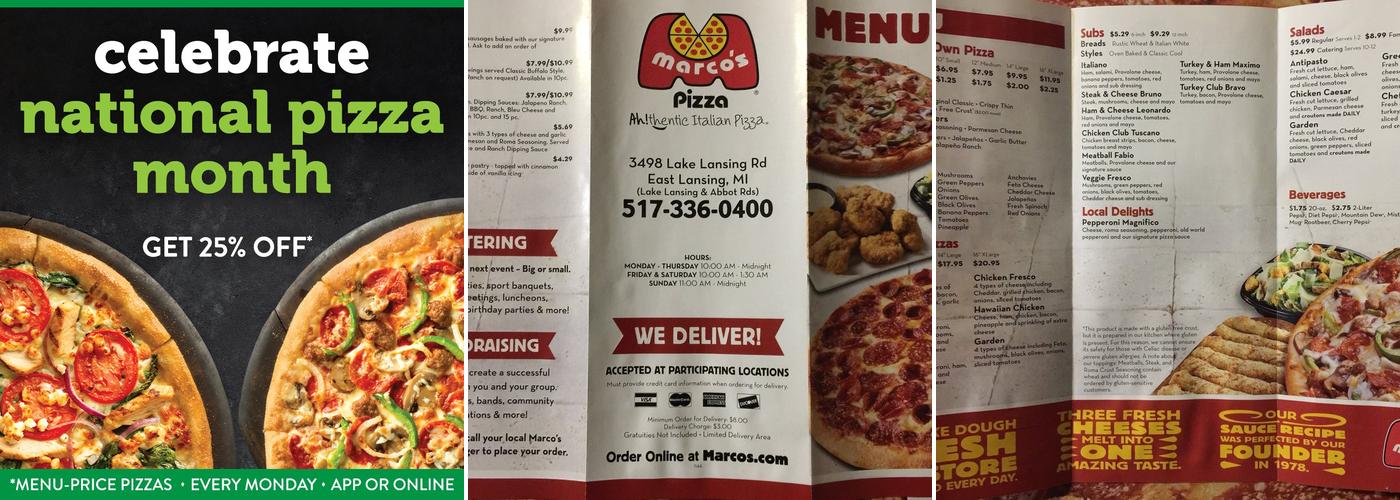 Marco's Pizza Menu